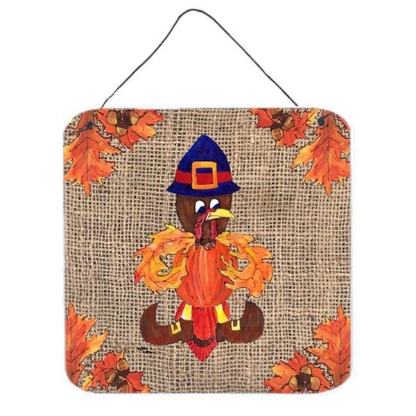 Carolines Treasures Carolines Treasures 8743DS66 Thanksgiving Turkey Pilgrim Fleur De Lis Aluminium Metal Wall Or Door Hanging Prints 8743DS66